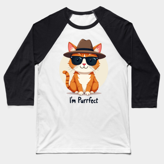 I'm Purrfect Baseball T-Shirt by Urbanprint