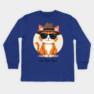 I'm Purrfect Kids Long Sleeve T-Shirt