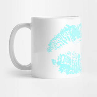 Kiss Smooch Lips Teal Mug