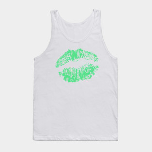 Kiss Smooch Lips Mint Tank Top