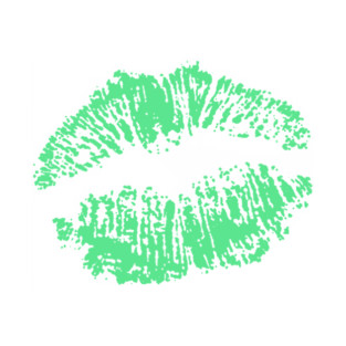 Kiss Smooch Lips Mint T-Shirt