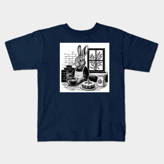 Baking Bunny Kids T-Shirt by enrynz