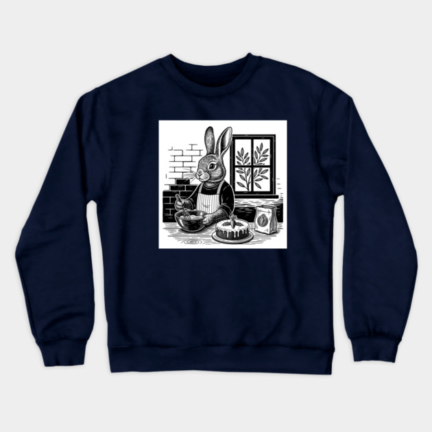 Baking Bunny Crewneck Sweatshirt by enrynz