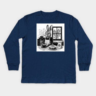 Baking Bunny Kids Long Sleeve T-Shirt