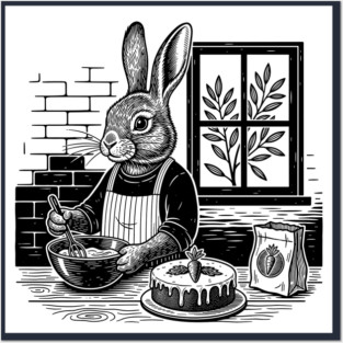 Baking Bunny Posters and Art