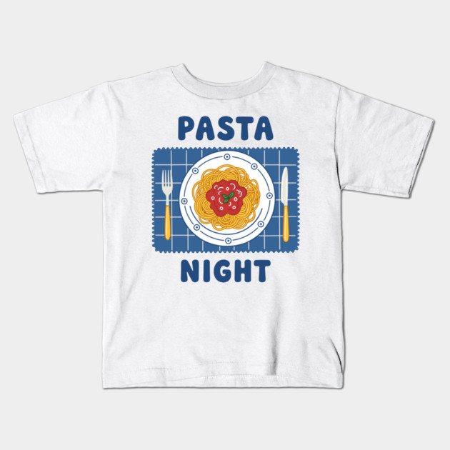 Pasta Night Kids T-Shirt by enrynz
