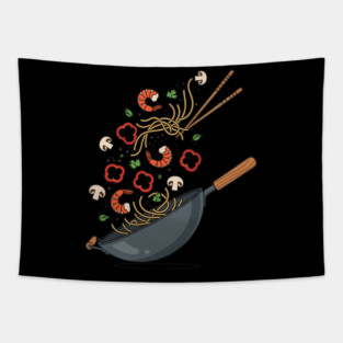 Sizzling Pan Frenzy Tapestry
