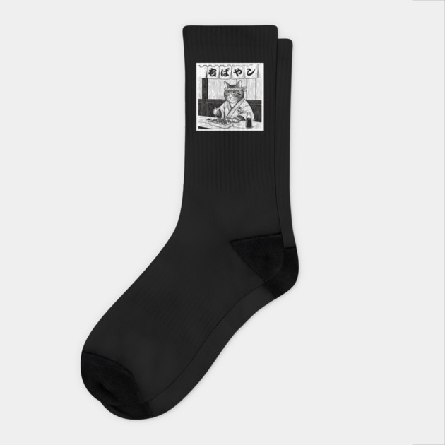 Purrfect Takoyaki Moment Socks by enrynz