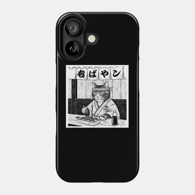 Purrfect Takoyaki Moment Phone Case by enrynz