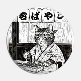 Purrfect Takoyaki Moment Pin