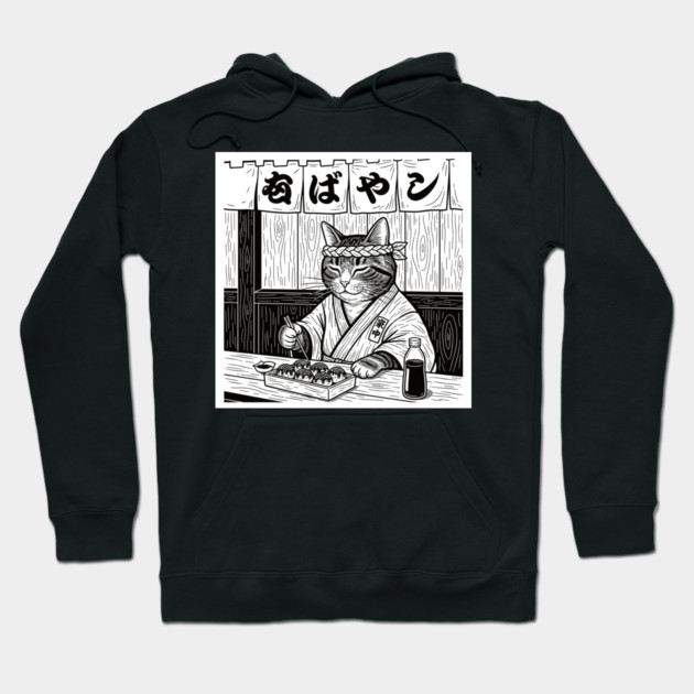Purrfect Takoyaki Moment Hoodie by enrynz