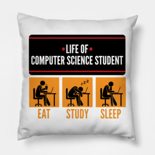Life of ComSci Student Pillow