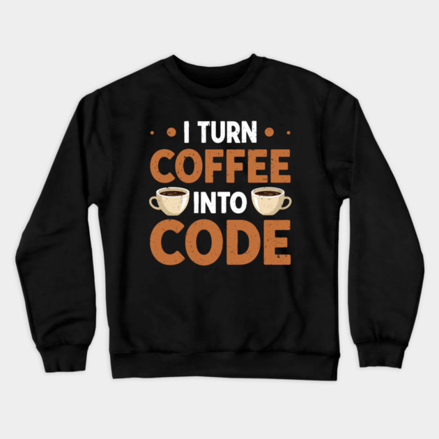 Coffee To Code Crewneck Sweatshirt by enrynz