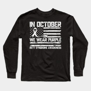 In October Purple Rett Syndrome Long Sleeve T-Shirt