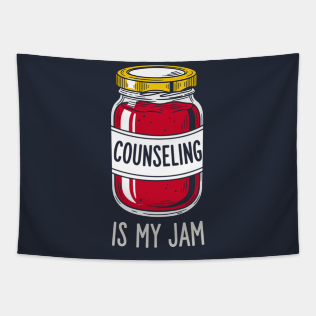 Counseling is my Jam Tapestry by enrynz