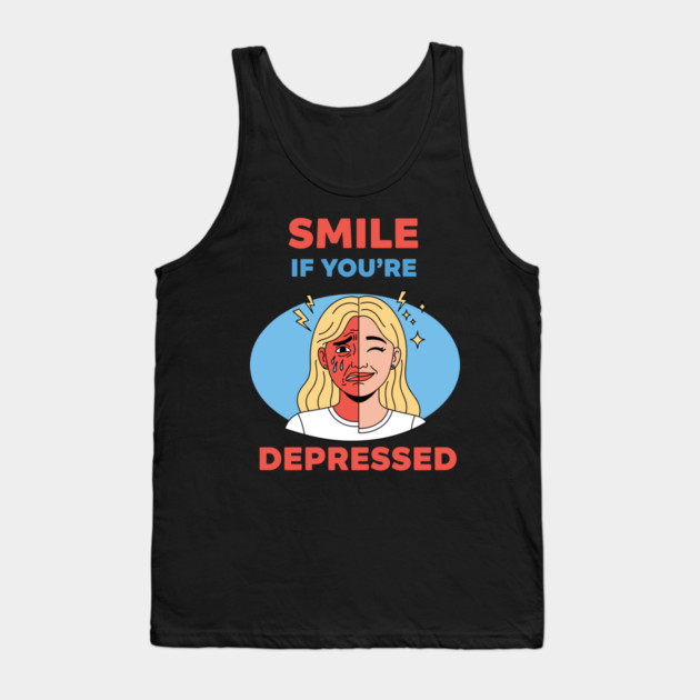 Smile if you're Depressed Tank Top by enrynz