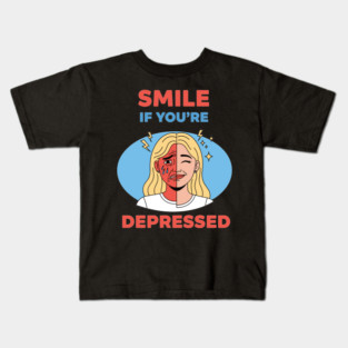 Smile if you're Depressed Kids T-Shirt