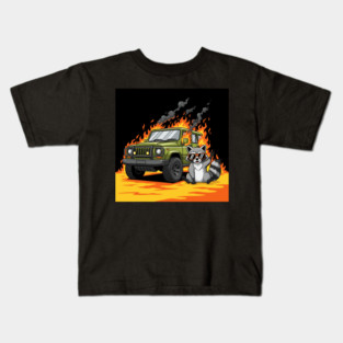Racoon's Blazing Ride Kids T-Shirt