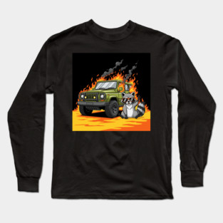Racoon's Blazing Ride Long Sleeve T-Shirt
