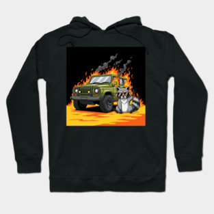 Racoon's Blazing Ride Hoodie
