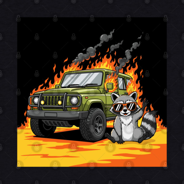 Racoon's Blazing Ride by Digironin