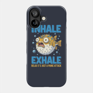 Panic Attack Pufferfish Phone Case