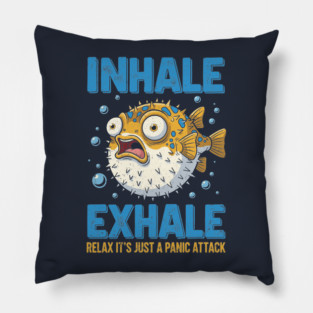 Panic Attack Pufferfish Pillow