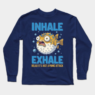 Panic Attack Pufferfish Long Sleeve T-Shirt