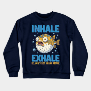 Panic Attack Pufferfish Crewneck Sweatshirt