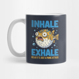 Panic Attack Pufferfish Mug