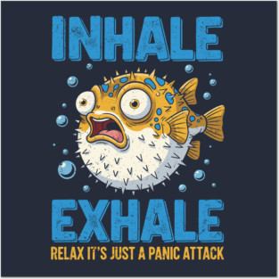 Panic Attack Pufferfish Posters and Art