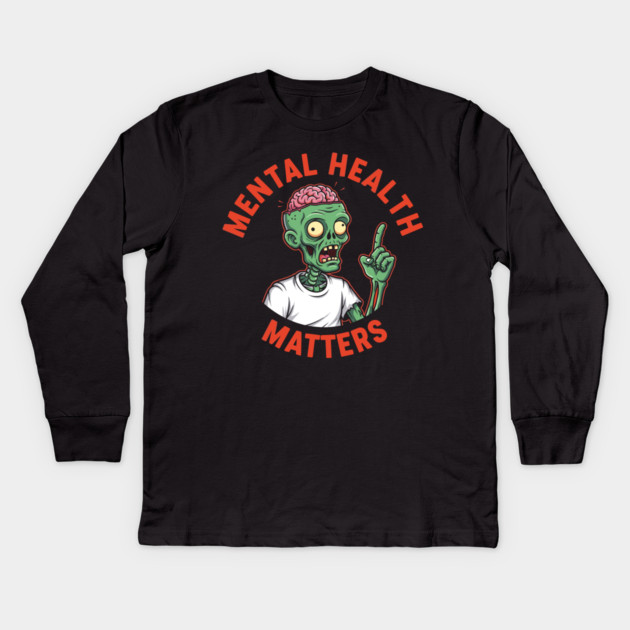 Mental Health Matters Kids Long Sleeve T-Shirt by enrynz