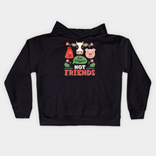 Eat Veggies, Not Friends Kids Hoodie