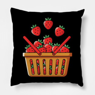 Strawberry Basket Pillow