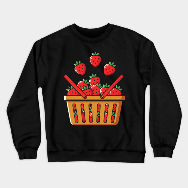 Strawberry Basket Crewneck Sweatshirt by enrynz