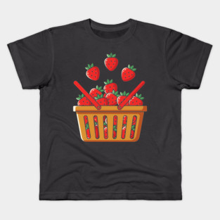 Strawberry Basket Kids T-Shirt
