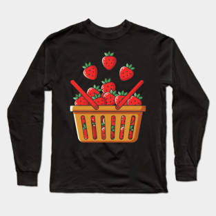 Strawberry Basket Long Sleeve T-Shirt