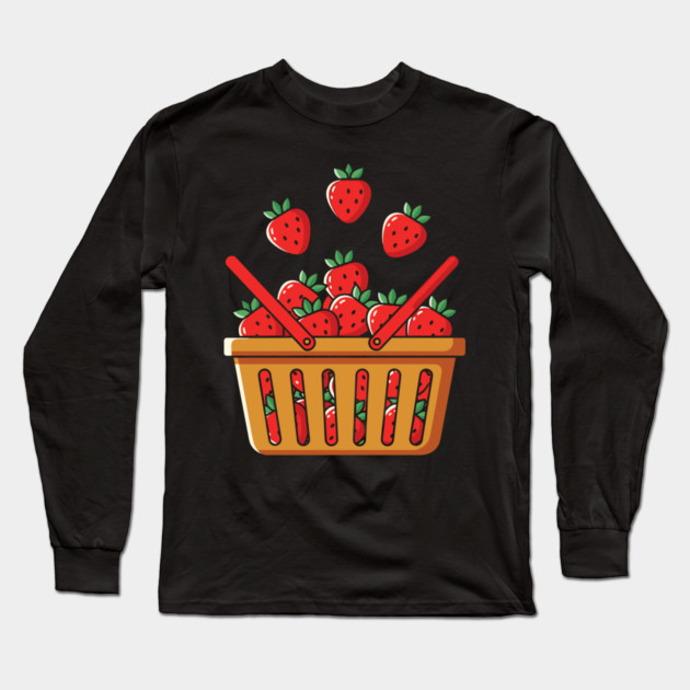 Strawberry Basket Long Sleeve T-Shirt by enrynz