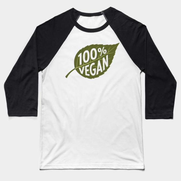 100% Vegan Baseball T-Shirt by Digironin
