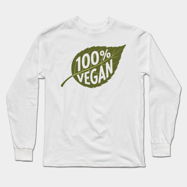 100% Vegan Long Sleeve T-Shirt by enrynz
