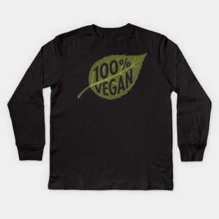 100% Vegan Kids Long Sleeve T-Shirt