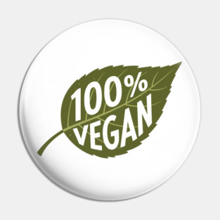 100% Vegan Pin