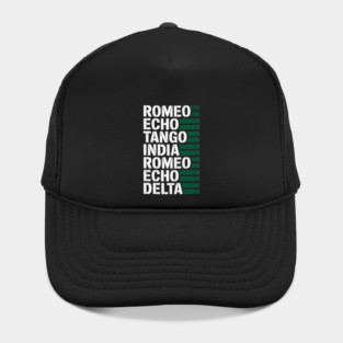 PIXELCYNIC Military Family Gifts Phonetic Alphabet Retirement Hat