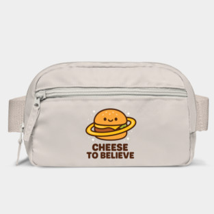 Cheese To Believe – Cute Space Burger Pun | Funny Cosmic Food Tee Bag