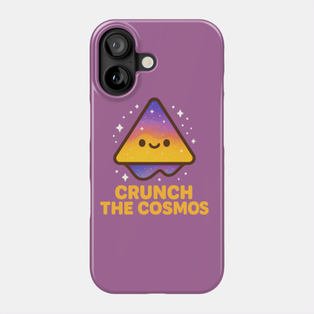 Crunch The Cosmos – Cute Space Nacho Art | Funny Cosmic Snack Tee Phone Case by Anne Lee