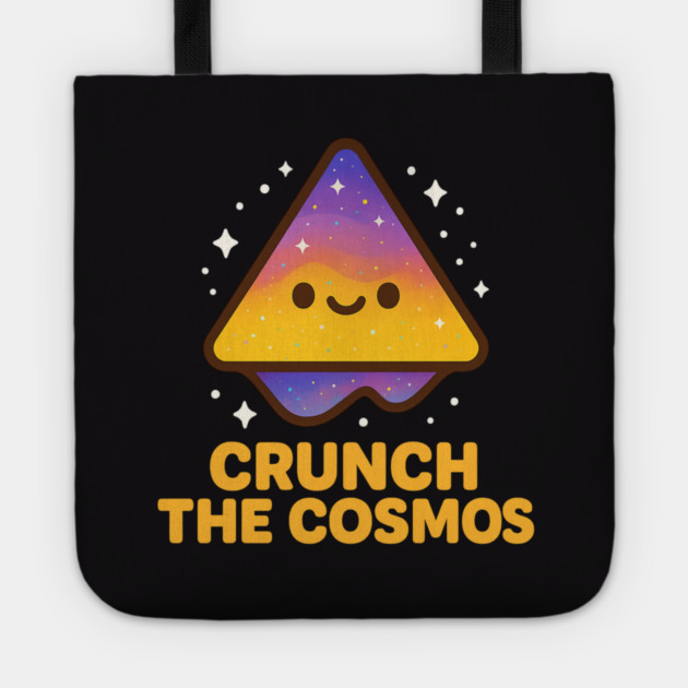 Crunch The Cosmos – Cute Space Nacho Art | Funny Cosmic Snack Tee Tote by Anne Lee
