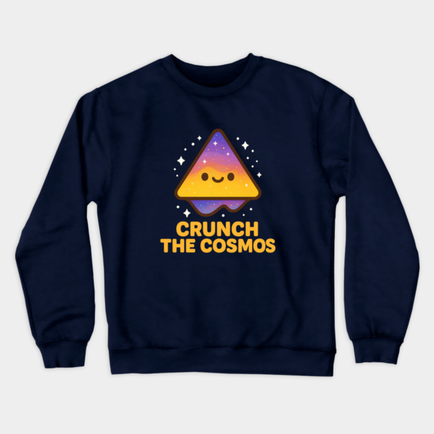 Crunch The Cosmos – Cute Space Nacho Art | Funny Cosmic Snack Tee Crewneck Sweatshirt by Anne Lee