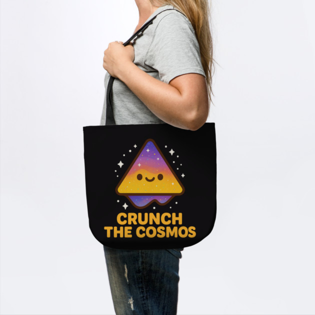 Crunch The Cosmos – Cute Space Nacho Art | Funny Cosmic Snack Tee by Anne Lee