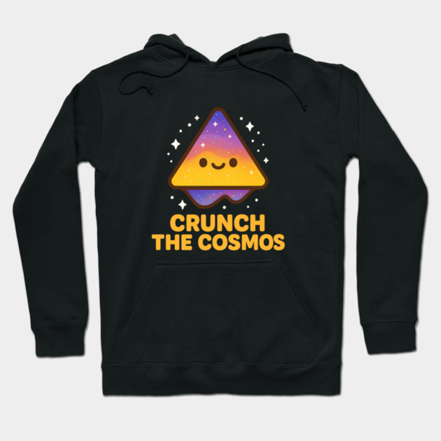 Crunch The Cosmos – Cute Space Nacho Art | Funny Cosmic Snack Tee Hoodie by Anne Lee