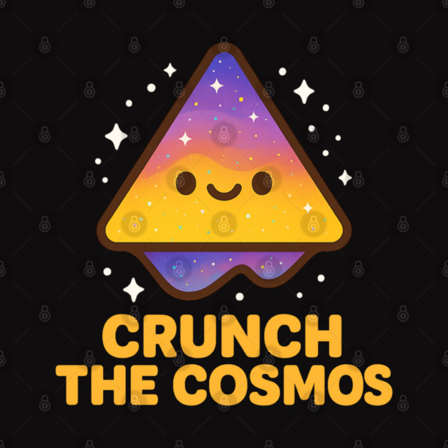 Crunch The Cosmos – Cute Space Nacho Art | Funny Cosmic Snack Tee by Anne Lee